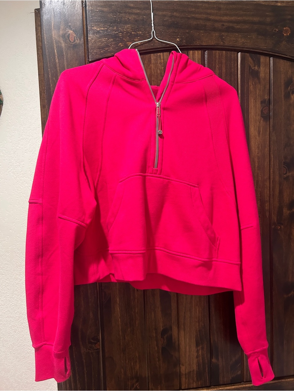 Lululemon Scuba Oversized Half-Zip Hoodie Sonic Pink M/L